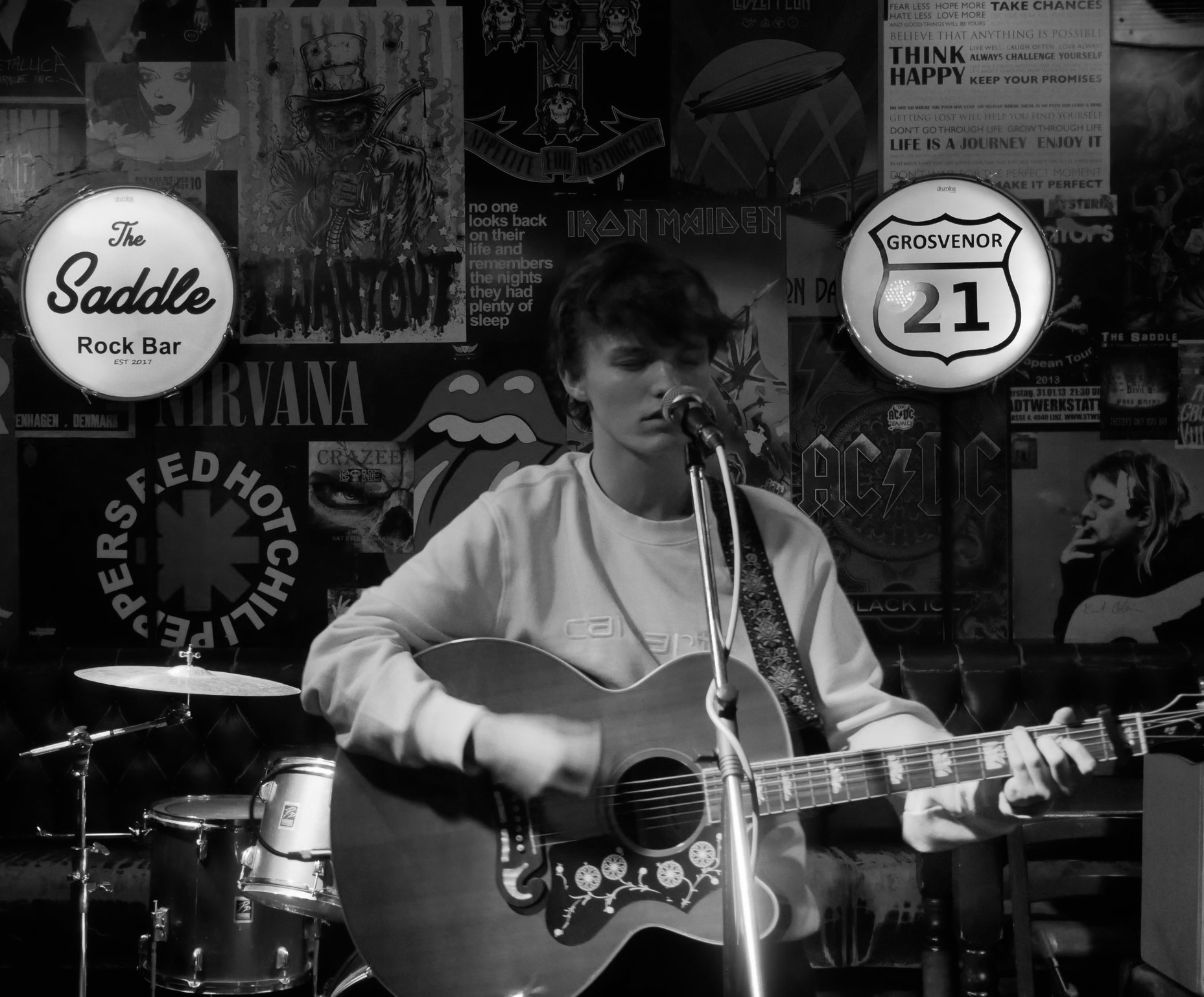 Max Mercer on stage