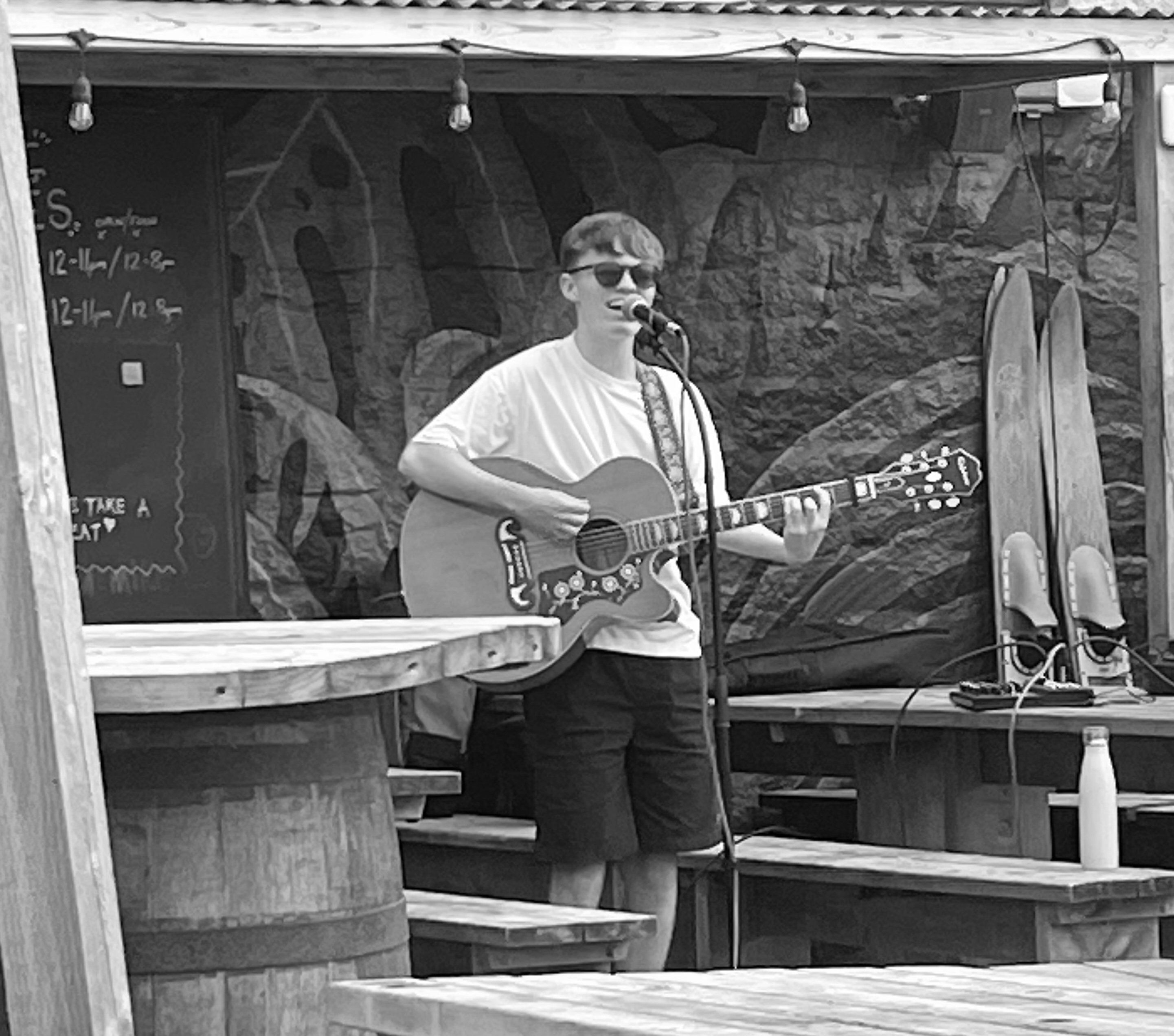 Max Mercer on stage