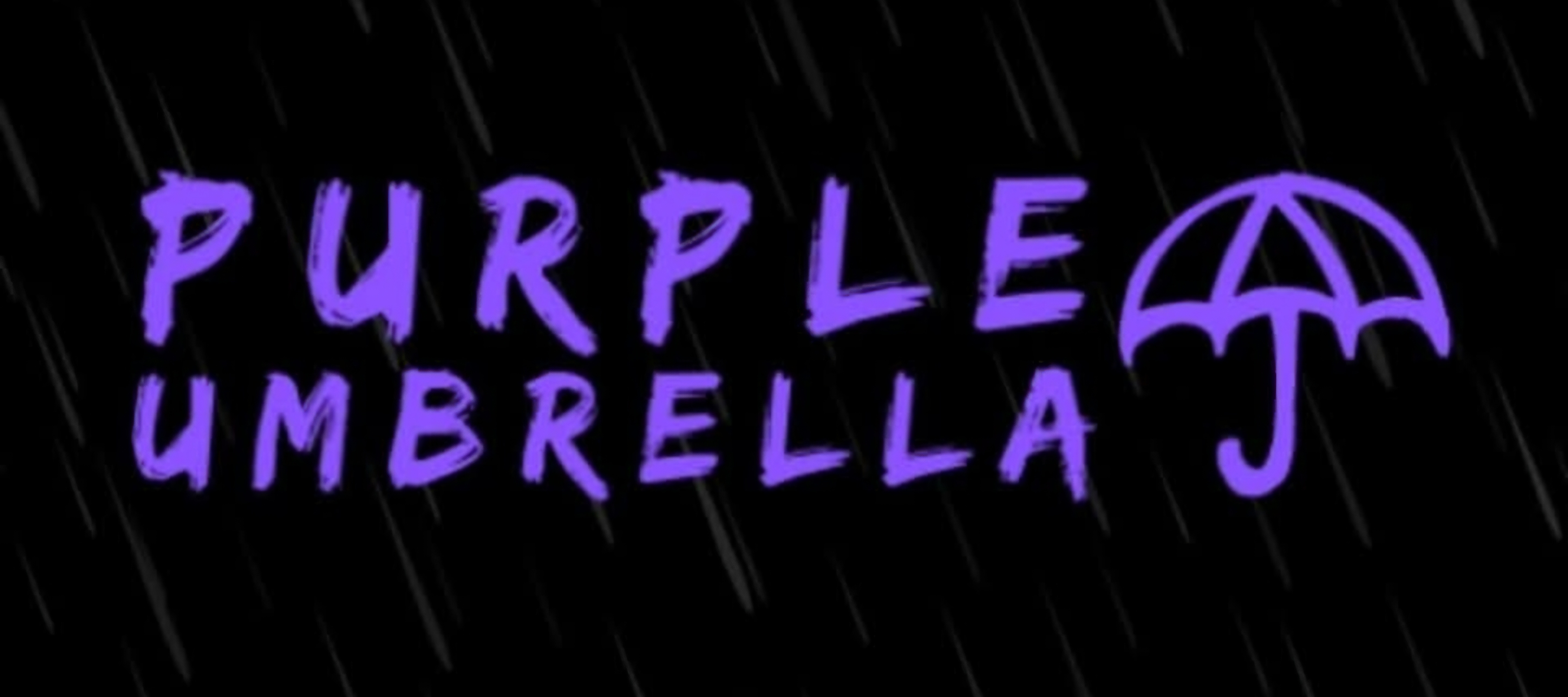 Purple Umbrella on stage